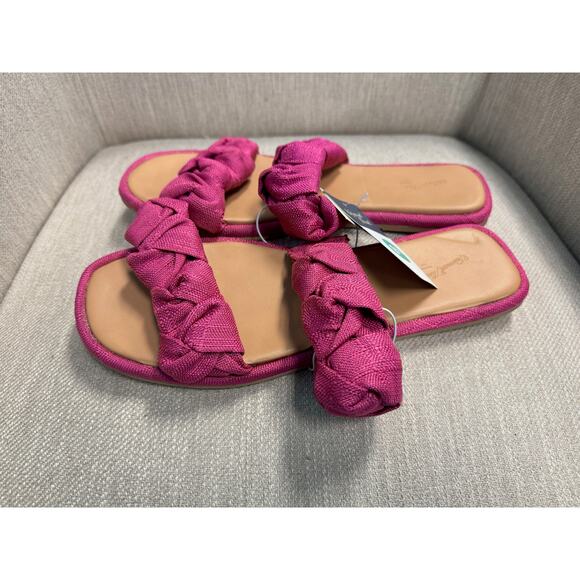 NWT Ladies Universal Thread Pink Meg Knotted Slide Sandals - Size 9.5 - Picture 3 of 4
